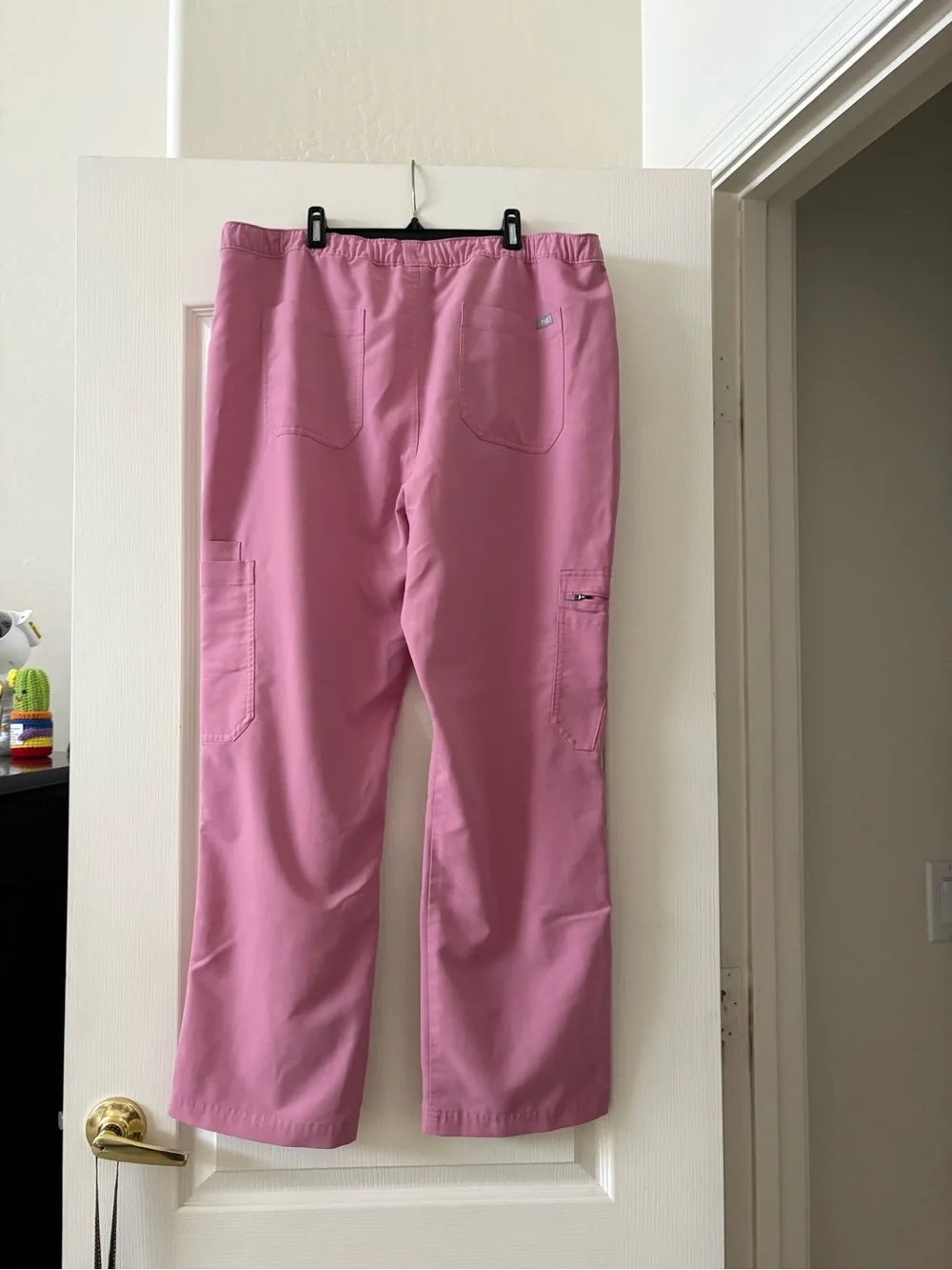 Figs Men's Rose Pink Cargo Scrub Pants